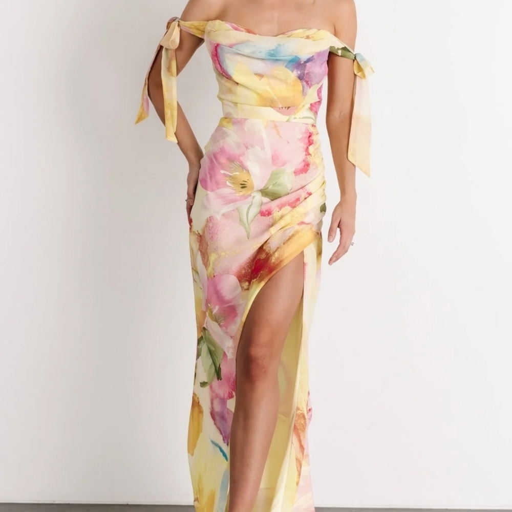 Floral Off-Shoulder Maxi Dress